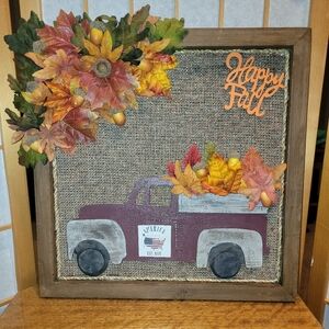 Autumn Harvest Truck Wall Decor